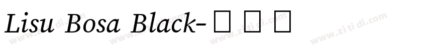 Lisu Bosa Black字体转换